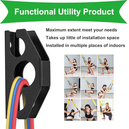 Resistance Band Wall Anchors, Workout Wall Mount Hooks,Wall Mount Anchors Home Gym Accessories Equipment for Body Weight Straps, Strength Training, Physical Therapy Exercise