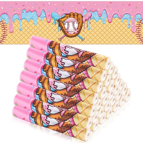 30Pcs Ice Cream Drip Baseball Cooling Towels for Neck and Face 40 x 12 Inch Sports Team Gifts Ice Towel for Gym Sweat Microfiber Breathable Chilly Bulk Neck Wraps for Athletes Camping Travel Outdoor - style: Ice Cream Drip Baseball