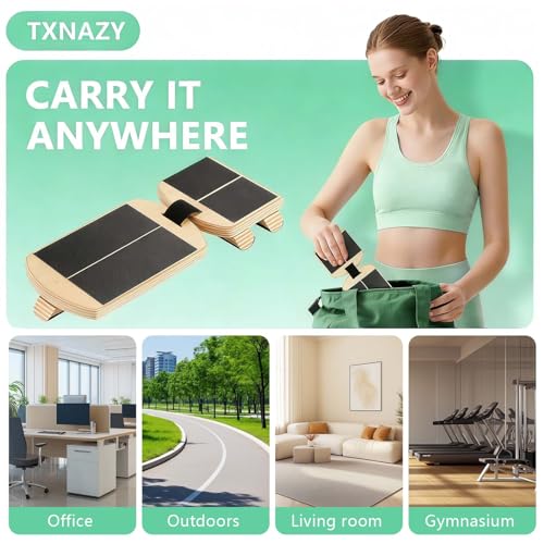 Ankle Balance Board Foot Strengthener with Adjustable Shape Balance Rods for Enhancing Ankle Strength, Posture Correction, and Stability Training