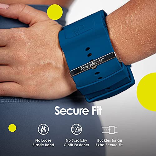 Adjustable 1 LB Wrist Weights Set of 2 Wrist Weights Removable Weighted Pegs Wearable Weights Perfect for Zumba, Dance, Pilates, Walking, Toning, Barre, Yoga, Cardio - color: Midnight Blue