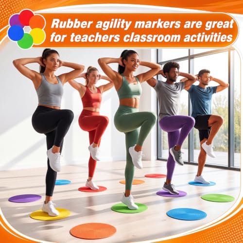 Tinideya Floor Spot Markers Flat Non Slip Gym - size: 10 Inch