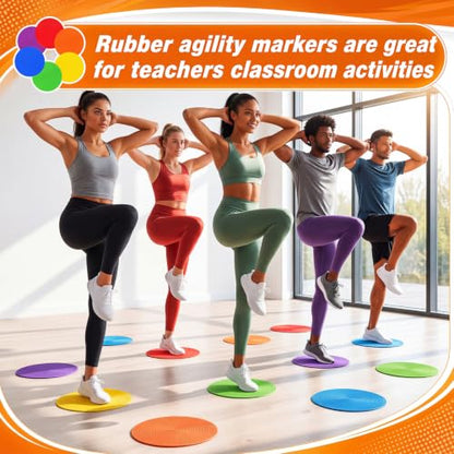 Tinideya Floor Spot Markers Flat Non Slip Gym - size: 10 Inch