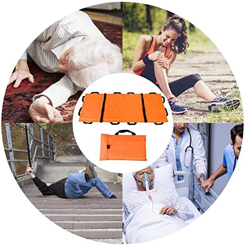 Portable Waterproof Stretcher with 12 Handles – Emerncy Folding Stretcher for Hospitals, Sports Venues & Ambulances – Soft Lifter Transfer Board for Quick Patient Transport - size: A