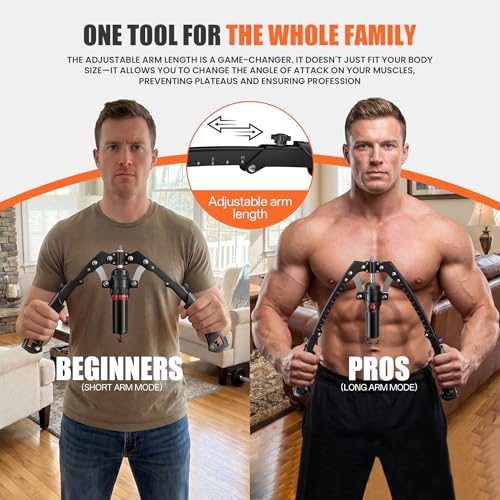 Muscle Trainer & Ab Roller | Home Gym Strength and Core Training Equipment with Non-Slip Handles; Adjustable Resistance Design Suitable for all Fitness Levels
