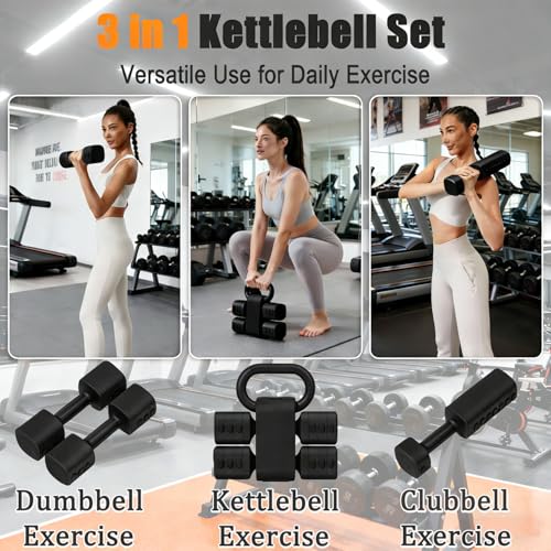 Adjustable Dumbbell Set of 2, 4 in 1 Free Weights Dumbbells Set for Women with Fast Adjustment, Each 2lb 3lb 4lb 5lb Hand Weights Set for Home Gym Exercise Training