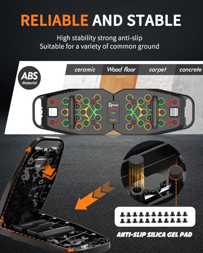 Push Up Board, Pilates Bar & Fitness Accessories, 25 in 1 Foldable Push up Bar for Home Gym, Workout Exercise Professional Push Up Strength Training Equipment for Man and Women