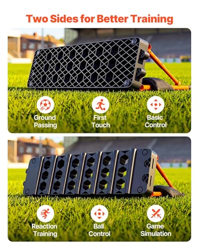 VEVOR Upgrade Soccer Rebounder Board, Mult-Adjustable Angles Portable Soccer Rebound Wall, Foldable Kickback Board, Soccer Practice Equipment, Ideal for Kids & Adults Passing & Shooting Drills - size: 37.4" x 9.8"