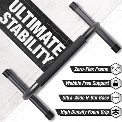 Lebert Fitness Parallette Push Up Bars Dip Station Stand - Perfect for Home and Garage Gym Exercise Equipment - Gymnastics, Calisthenics, Strength Training Parallel Bars for Men and Women