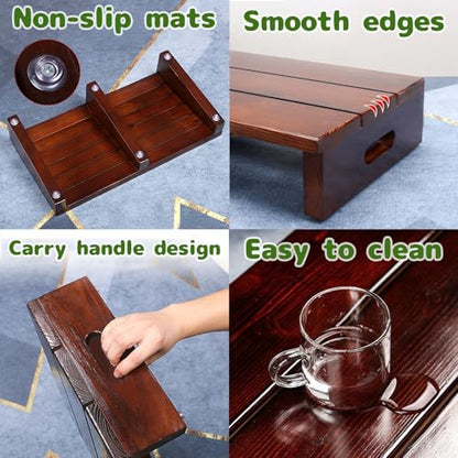 Wooden Platform, Indoor Wooden Step Stool with Non Slip Pads, Step for Outside, Stepping Platform for Adults & Elderly, No Assembly Required, Safety Stepping Stool for Bathroom, Kitchen, Bed(90