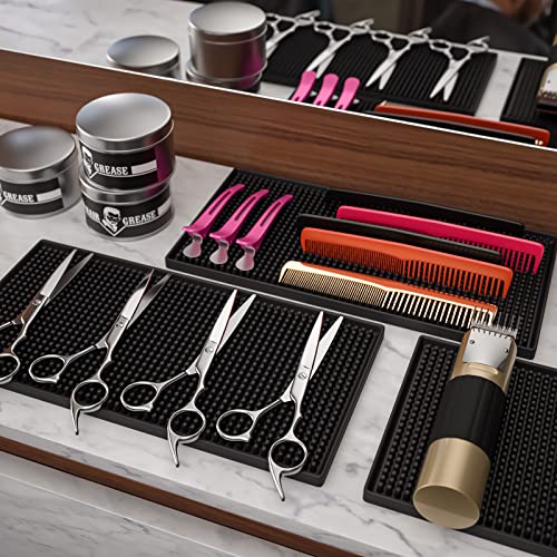 Noverlife Barber Work Station - Flexible PVC Heavy Duty Antiskid Rubber Mat for Salon, Heat-Resistant Pad for Hair Tools