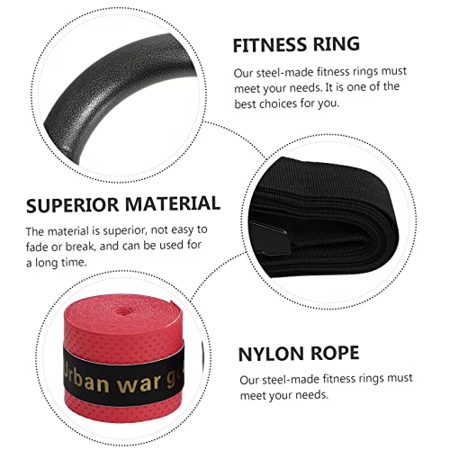 KESYOO 2Pcs Home Gymnastics Rings Exercise Ring Equipment for Indoor Fitness Training Durable for Home Workouts