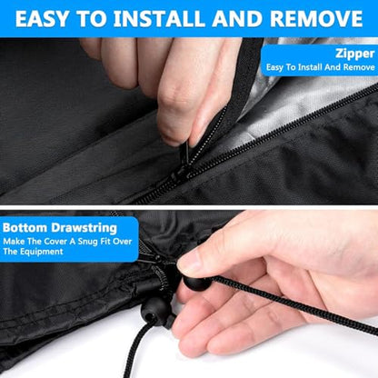 Squat Rack Cover, Waterproof Outdoor Gym Equipment Covers with Zipper for Squat Rack/Weight Lifting Rack/Home Gym Workout Equipment - size: 60''W X 44.5''D X 87''H
