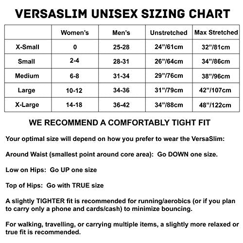 Sporteer VersaSlim Low-Profile Running Belt, Gym Waist Pack, Black, M - color: Black, size: Medium