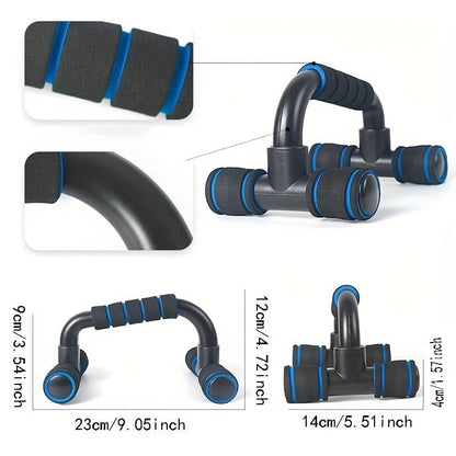 Holiday Gift Home Workout Equipment Push Up Bars - Universal Blue/Red/Green Pushup Rod with Cushioned Foam Grip & Non-slip Design