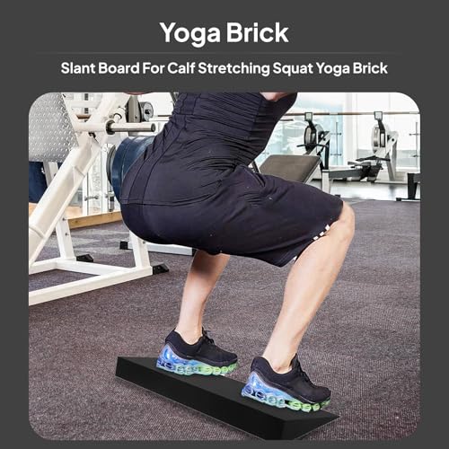 YIJU Squat Wedge Block Elevated Squat Footrest Cushion Slant Board Calf Stretcher for Fitness Stretch Balance Pilate Exercise