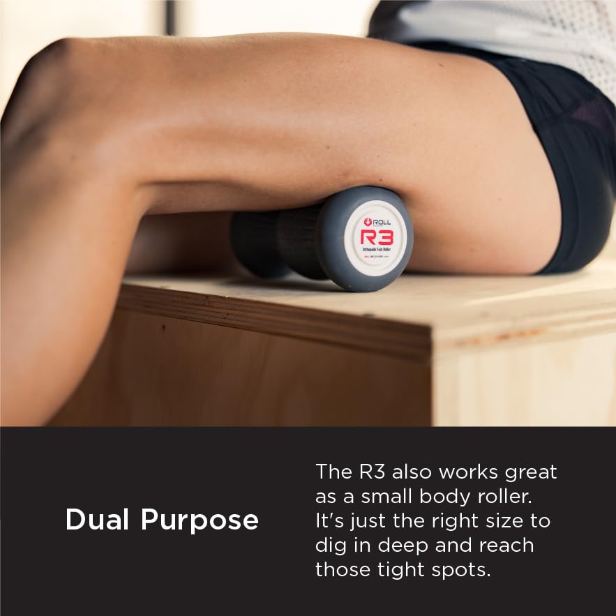 ROLL Recovery R3 (Sea Salt Gray) - Orthopedic Foot & Plantar Fascia Massage Roller