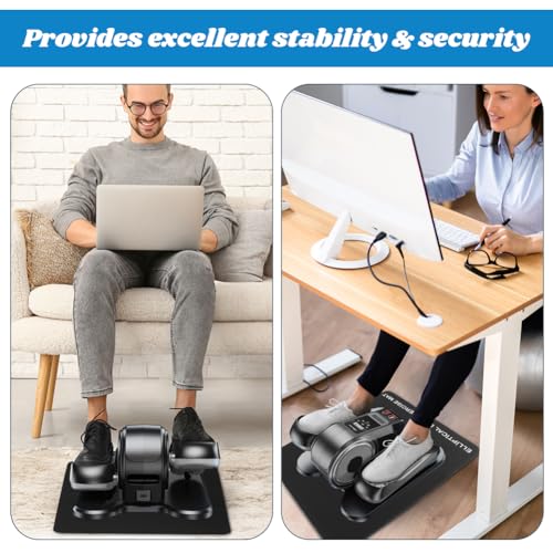 Non-Slip Workout Mat for Ellipse Leg Exerciser,Ellipse Machine Mat,Exercise Mats for Under Desk,Equipment for Electric Seated Foot Pedal Exerciser,Stability,Protects The Floor