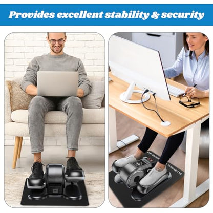 Non-Slip Workout Mat for Ellipse Leg Exerciser,Ellipse Machine Mat,Exercise Mats for Under Desk,Equipment for Electric Seated Foot Pedal Exerciser,Stability,Protects The Floor