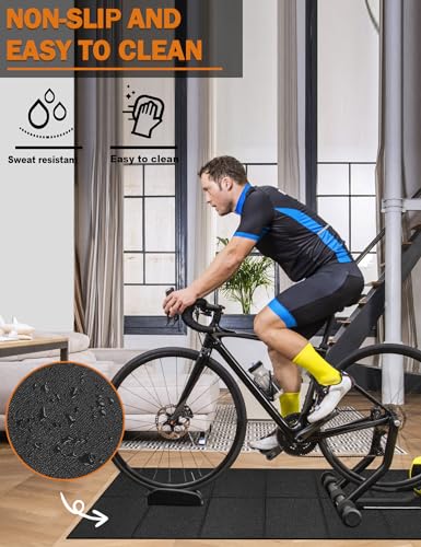 Treadmill Mat 68"x24", WERCHO Foldable Walking Pad Mat for Carpet Hardwood Floors 4mm Heavy-Duty Exercise Equipment Mat for Treadmil Pad,Spin Bike, Elliptical Trainer, Home, Gym