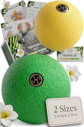 HELDSON® EPP Fascia Massage Balls Set [6cm & 8cm] – Trigger Point Massage Ball for Back, Feet & Neck – Deep Tissue Muscle Release & Myofascial Therapy – Lightweight & Firm