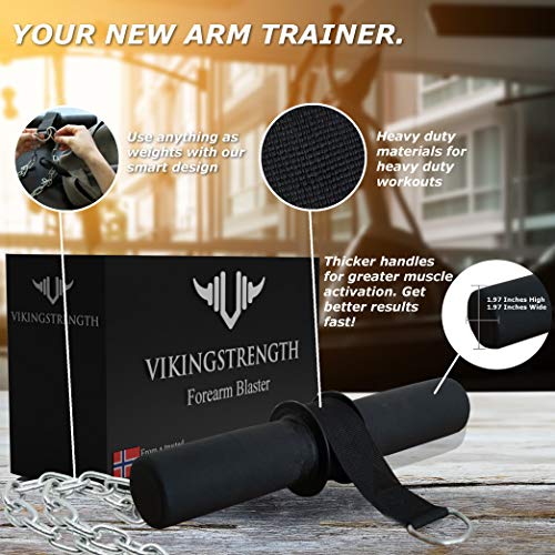Forearm Strengthener with Patented Thick Handles - Wrist Roller for Forearm Exercise, Grip Strength, and Injury Prevention