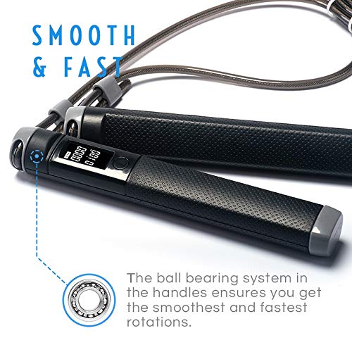 Jump Rope Digital Counter for Indoor/Outdoor Fitness Training Boxing Adjustable Calorie Skipping Rope Workout
