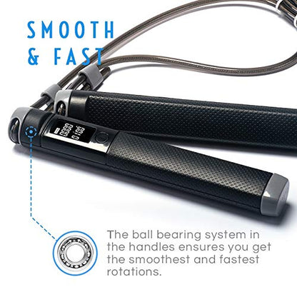 Jump Rope Digital Counter for Indoor/Outdoor Fitness Training Boxing Adjustable Calorie Skipping Rope Workout