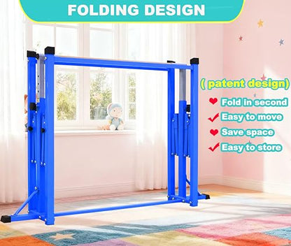 MARFULA Gymnastic Kip Bar for Kids Teens Ages 3-25 of All Gymnastic Levels - color: Blue(5 Ft Base)