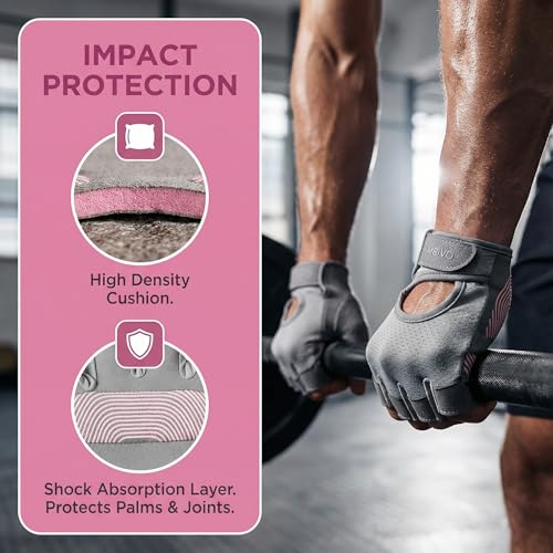 CAMBIVO Workout Gloves for Men & Women, Weight Lifting Gloves with Wrist Support, Non Slip Grip, Breathable Gym Gloves for Training, Crossfit, Pull Ups, Cycling, Fitness, Home