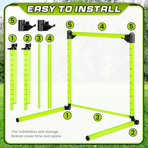 Gemscream 2 Pcs Adjustable Height Training Hurdle 23. 62'' Detachable Hurdles Track and Field Equipment Agility Speed Training Equipment with Scale for Soccer Basketball Obstacle Courses Workout