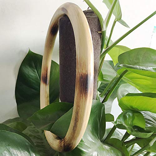 Wing Chun Ring Kung Fu Martial Arts Hand Strength Training Equipment Natural Wood Rattan Stainless Steel Ring for Exercise - color: Rattan 2