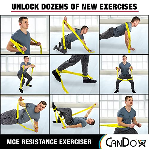 CanDo Multi-Grip 6 Foot Exercise Resistance Band with Hand/Foot Loops for Total Body Workouts, Training, Rehab, Stretching and Therapy - style: X-Light