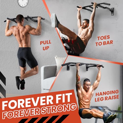 Yes4All Multi-Grip Wall Mount Pull-Up Bar, 16 Inches & 24 Inches Reversible Stud and Wall Compatibility Mounted Pull Up Bar Design, Solid Construction Strength Training - color: A. Wall and 16" or 24" Stud Mounted Chin Up Bar