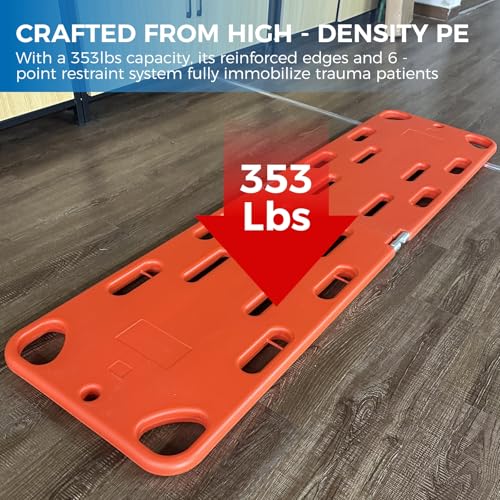 Foldable Spine Board Stretcher Backboard,Emergency Rescue Spine Board,Water Floating Stretcher,EMT lmmobilization Portable Patient Transport Rescue PE Ambulance Stretcher