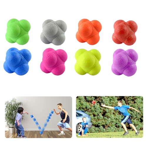 Baseball Bounce Balls Agility Trainer Reaction Balls Agility Training Reaction Balls Tennis Football Hexagon Balls