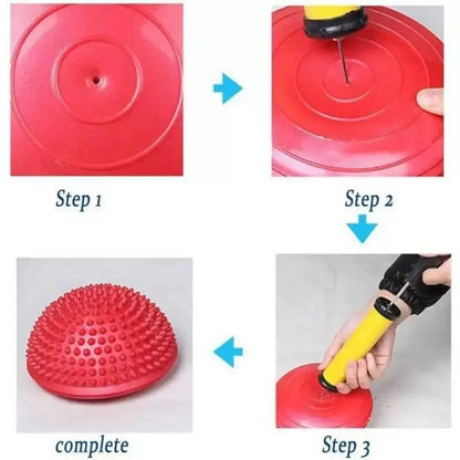Mini Half Balance Ball - PVC Half-Dome Stability Pod with Textured Surface - Compact Balance Trainer for Foot Massage, Core, Yoga & Home Workouts | Pack of 8
