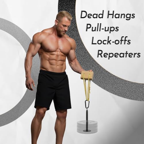 Portable Beech Wood Fingerboard Climbing Hangboard Set – Dual-Pocket Grip Blocks for Finger & Forearm Strength Training – Adjustable Rope and Metal Clips Included - color: 1*Grip Blocks and Loading Pin