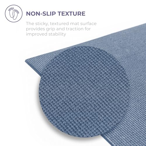 Voyage Yoga Mat, 10 Pack, 72" x 24" Professional Studio and Gym Bulk Yoga Mats, 5mm Thick, Durable, Anti-Tear, Non Slip Fitness and Exercise Mats - color: Slate