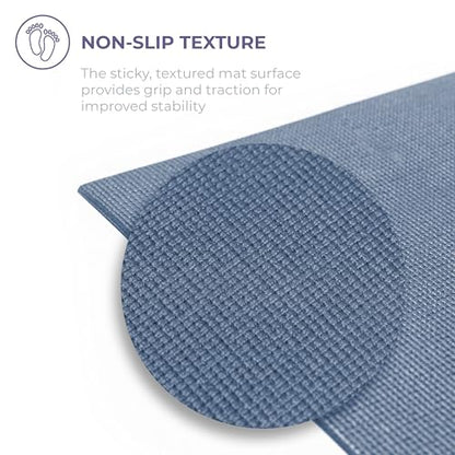 Voyage Yoga Mat, 10 Pack, 72" x 24" Professional Studio and Gym Bulk Yoga Mats, 5mm Thick, Durable, Anti-Tear, Non Slip Fitness and Exercise Mats - color: Slate