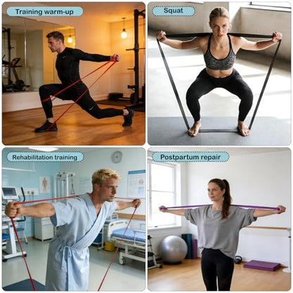 Resistance Bands, Resistance Bands with Handles, Pull Up Assistance Bands Set for Men & Women, Stretch Bands for Exercise, Fitness, Physical Therapy, Stretch Workout Bands at Home, Gym