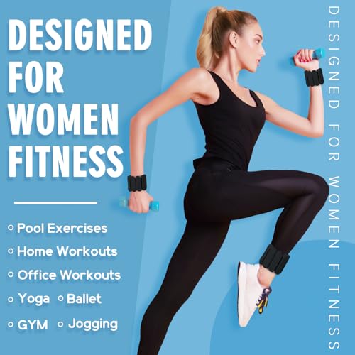 Wrist Weights, 2Pack Wearable Wrist Ankle Weights for Women and Men, Adjustable Silicone Arm and Leg Wrist Bracelets for Walking, Yoga, Pilates and Gym, 2lb - color: Black