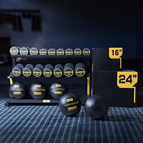 ToughFit Soft Wall Ball - Medicine Ball Set for Cardio Fitness Exercise - Weighted Med Ball for Strength and Conditioning Exercises, Cross Training Lunge, and Partner Toss - style: 5LB