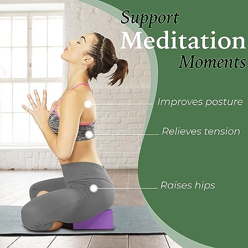 Yes4All Yoga Blocks 2 Pack Wrist Support, Comfort, and Grip Strength, Support for Balance Fitness and Exercise, EVA Foam Blocks Pilates Yoga Brick Yoga Accessories