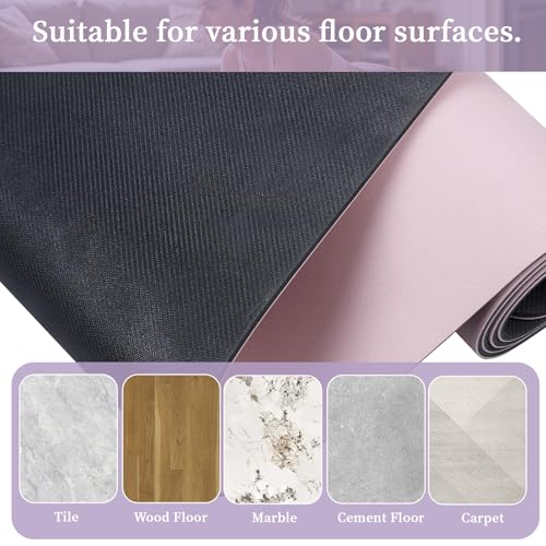 U&M Professional Non Slip PU Yoga Mat with Carrying Strap & Alignment Line, 72"x27" Extra Wide 0.2" Thick Exercise Mat for Home Gym | Sweatproof High Density | Anti-tear | Textured Surface | Natural Rubber Bottom Workout Mat for Women & Men Yoga Pilates F