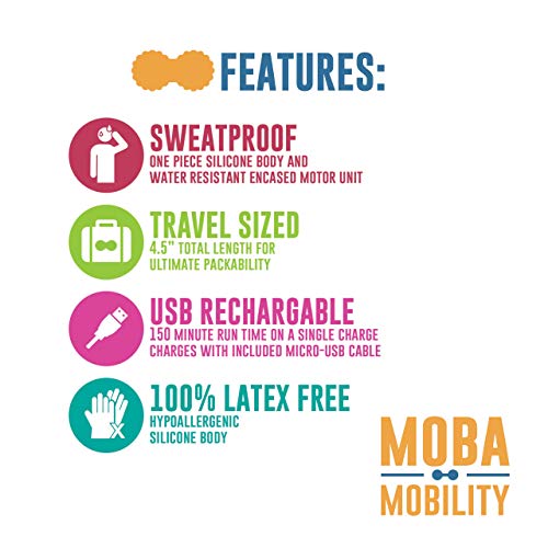 Moba Mobility Tool - Deep Tissue Massaging Vibrating Peanut - Fitness and Sports Recovery, Mobility, and Therapy Tool. Cordless, Rechargeable, 150 Min of Run Time with 3 Intensity Levels