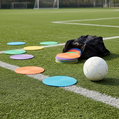 TPE Training Marker Disc, Flat Sports Field Marker for Agility Drills, 9.06 Inch (1 PC)