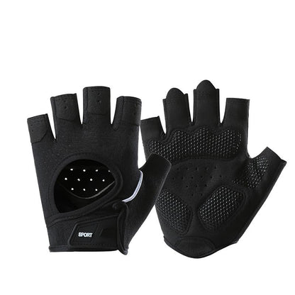 Fingerless-Gym-Gloves for Men Women - Breathable Anti-Slip Fitness Gloves for Pull Up, Dumbbells, Cycling