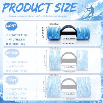 Lewtemi 6 Pcs Water Weights Pool Exercise Set, Aqua Exercise Dumbbells with Handle Strips, High-density Eva-foam Dumbbells for Water Aerobics, Pool Fitness - size: 12 x 3.2 x 3.7 in