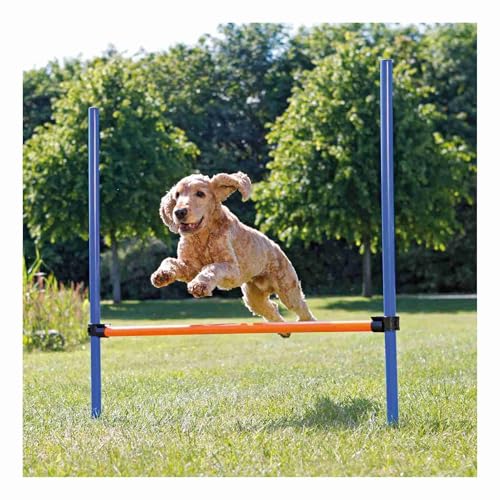 TRIXIE Dog Agility Hurdle, Portable Dog Agility Training, Adjustable Jumper, Exercise Tool