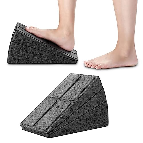 Slant Board for Heel Elevated Squat, Calf Stretching with 3 Heights, EPP Workout Board Foot Supports Incline Equipment Planted Fasciitis Ankle Stretch Bars Strength